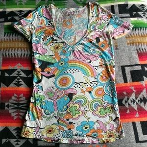 🍄Shroom Trip T-Shirt Rainbow Festy Magic🍄